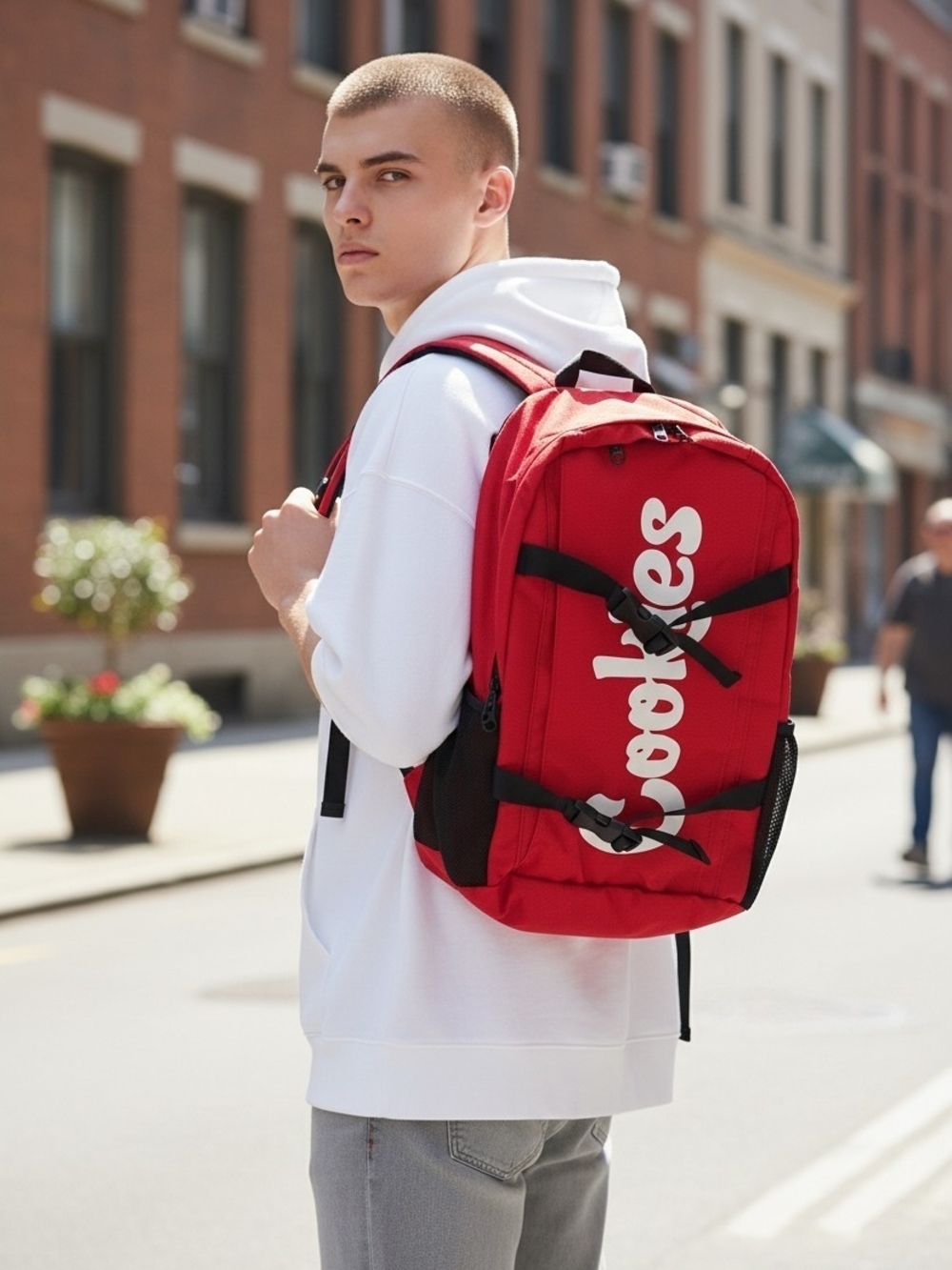 Red Cookies Logo Backpack – Men's Urban Daypack